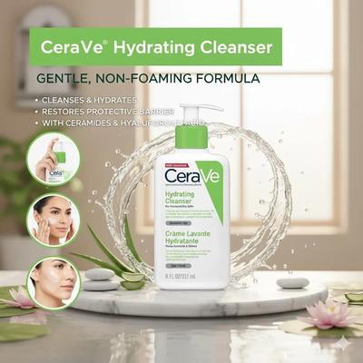 CeraVe Hydrating Cleanser Non-Foaming for Sensitive Skin - Image 2