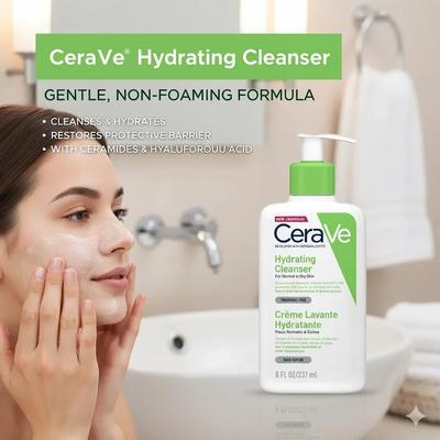 CeraVe Hydrating Cleanser Non-Foaming for Sensitive Skin - Image 3