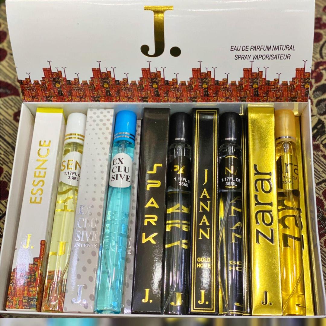 J. Pen Long LastingFragrance Pocket Perfume Set- 5 Pcs Unisex Black Liquid Perfume