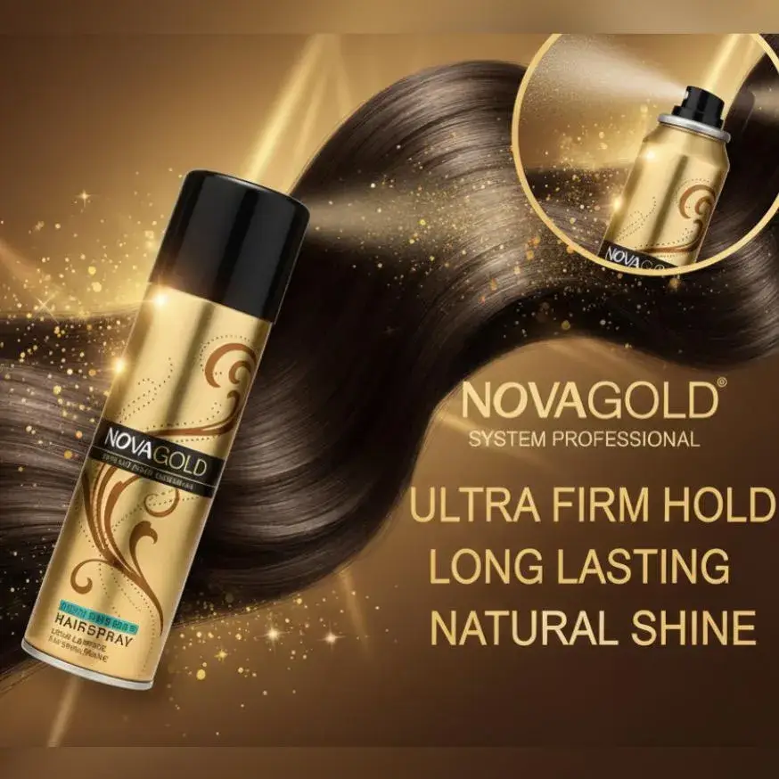 Nova Gold Ultra Firm Hairspray Natural Shine - Image 2